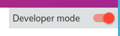 developer mode on