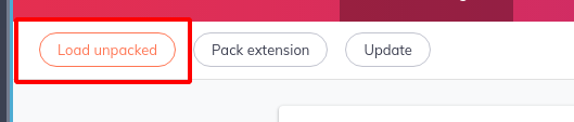 load unpacked extension